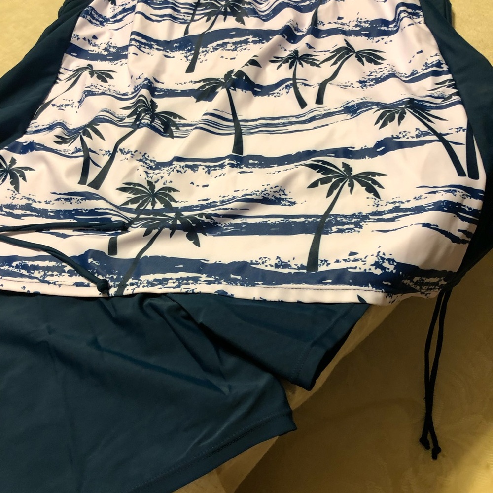 Bathing suit , never worn . It’s a 2 piece with a matching bottom. - Picture 5 of 8